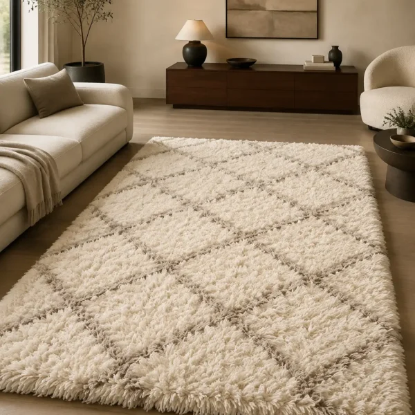 Ivory Cloud Shaggy Carpet